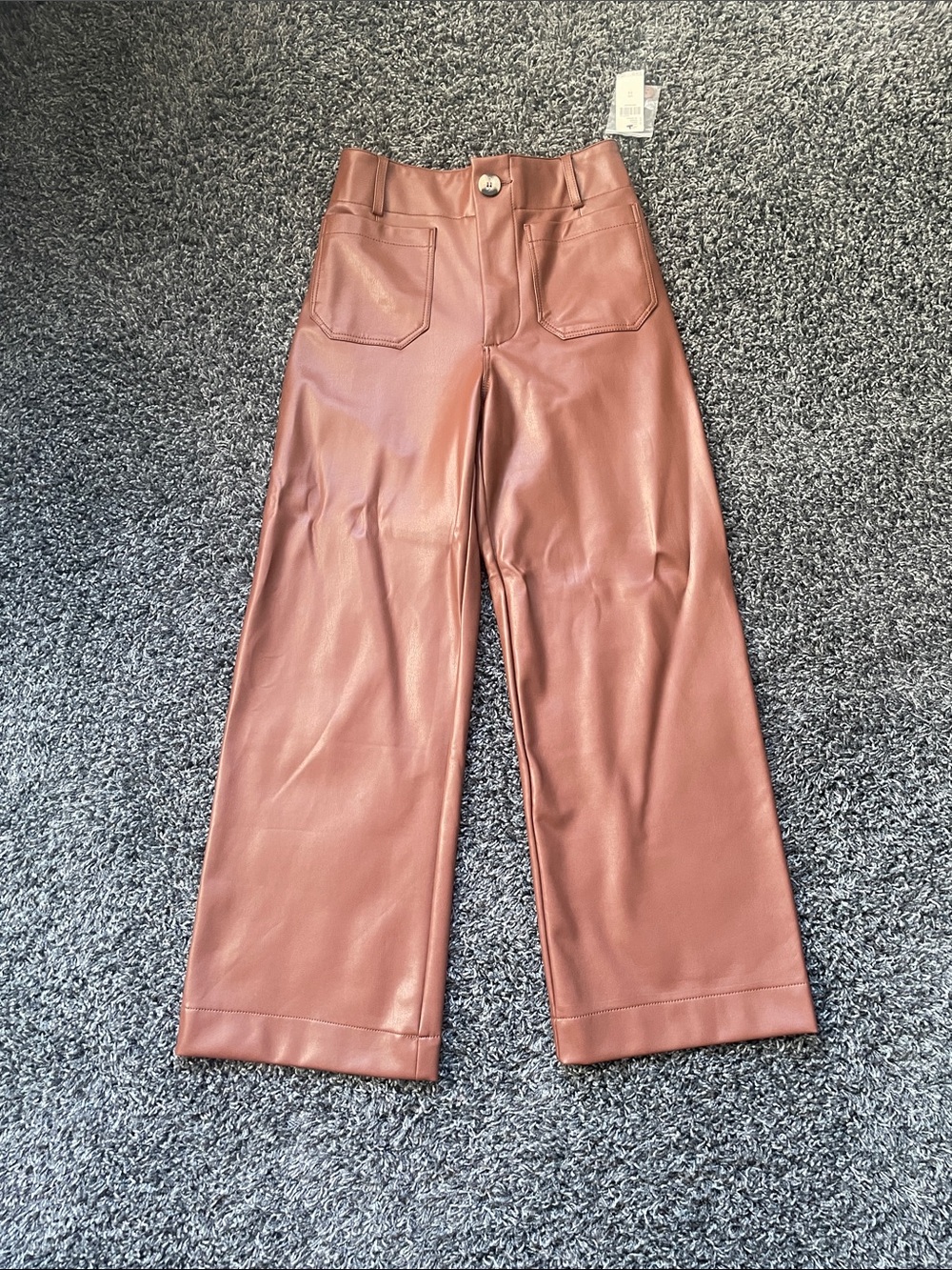 Anthropologie Maeve Colette faux leather brown